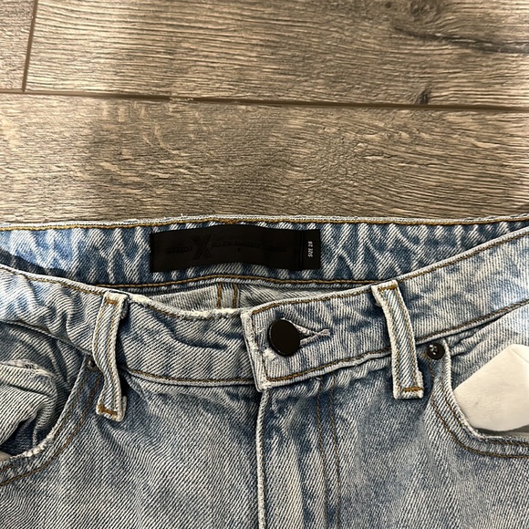 • Alexander Wang • Cult High Rise Straight Leg Jeans Light Blue Distressed 28 - Picture 3 of 5